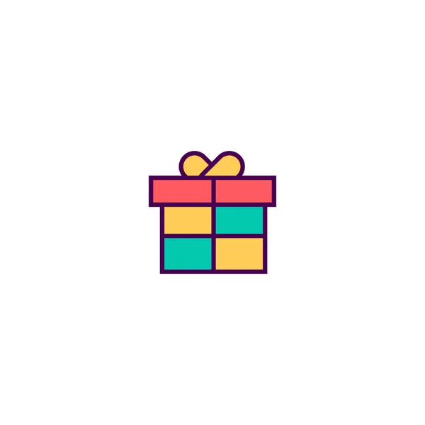 Diseño de icono de regalo. Icono esencial diseño de vectores — Vector de stock