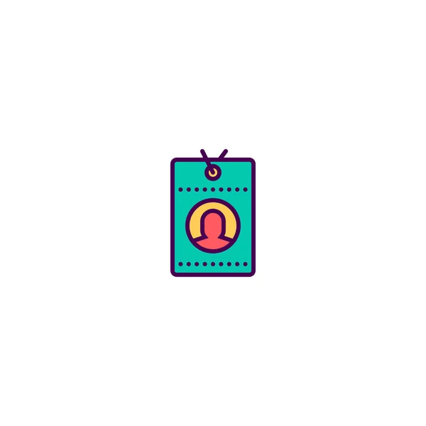 Design de ícone de cartão de identificação. Desenho de vetor ícone essencial — Vetor de Stock