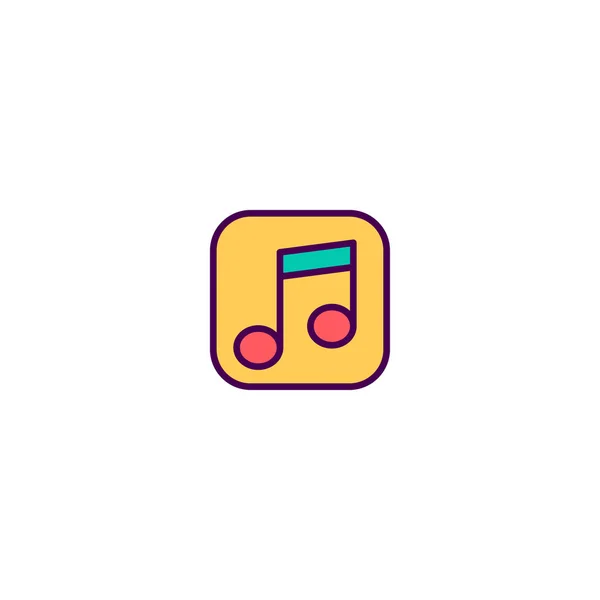 Musik-Player-Icon-Design. Wesentliches Icon-Vektor-Design — Stockvektor