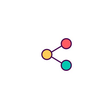 Simgesi tasarım paylaşmak. Temel simge vektör tasarımı