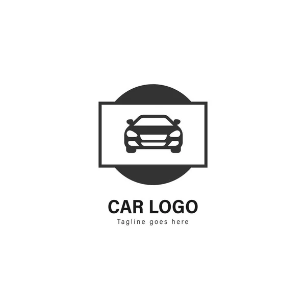 Design de modelo de logotipo do carro. Logotipo do carro com design de vetor de quadro moderno — Vetor de Stock