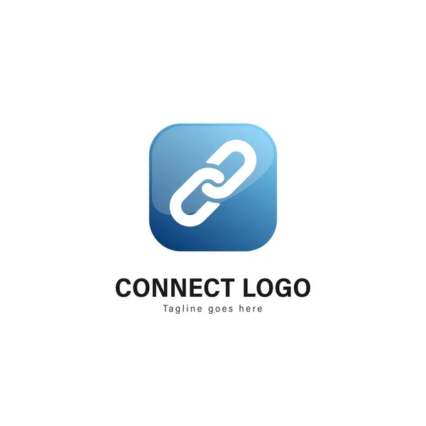 Connect Logo Template Design. connect-Logo mit modernem Rahmenvektordesign — Stockvektor