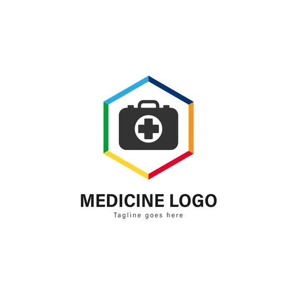 Medic Logo Template Design. medizinisches Logo mit modernem Rahmenvektordesign — Stockvektor