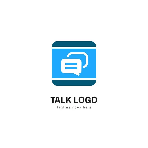 Logo şablonu tasarım konuş. Logosu modern çerçeve vektör tasarımı ile konuşmak — Stok Vektör