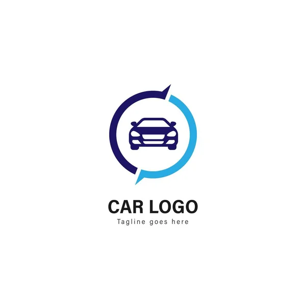 Diseño de plantilla de logotipo de coche. Logotipo del coche con diseño moderno vector marco — Vector de stock