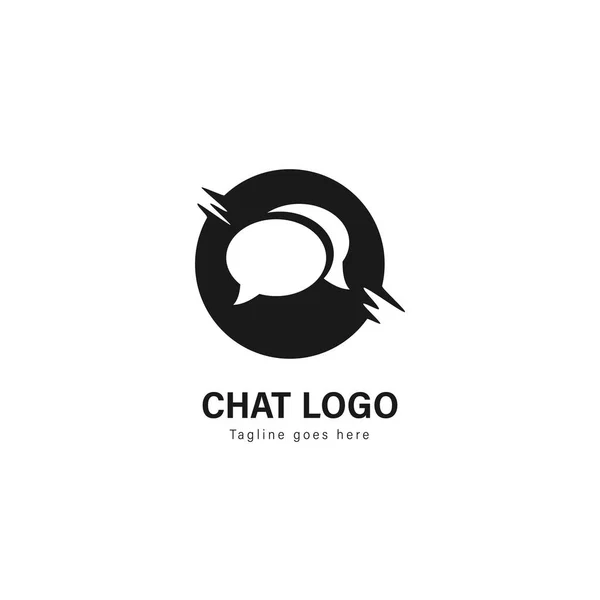 Дизайн шаблонів логотипів у чаті. Логотип балачки з сучасною рамкою Векторний дизайн — стоковий вектор