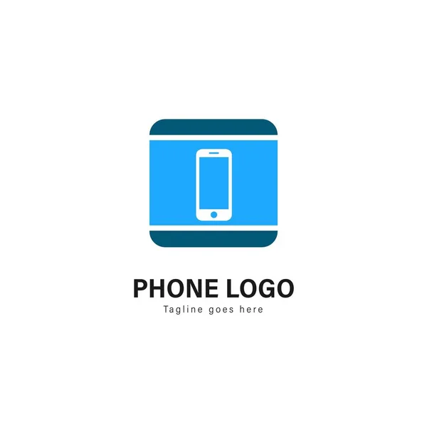 Akıllı telefon logo şablonu tasarım. Modern çerçeve vektör tasarımı ile akıllı telefon logo — Stok Vektör