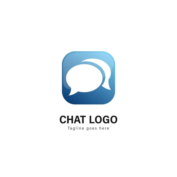 Chat logó sablon design. Modern keret vector design logo chat — Stock Vector