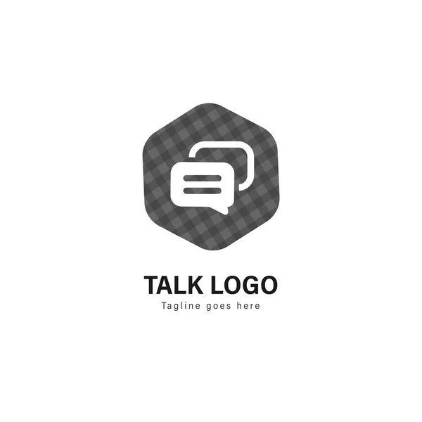 Sjabloon embleemontwerp te praten. Praten logo met moderne frame vector design — Stockvector