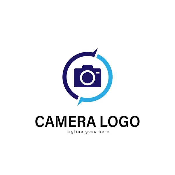 Κάμερα πρότυπο λογότυπο του σχεδιασμού. Λογότυπο φωτογραφικών μηχανών με σύγχρονο σκελετό διανυσματική σχεδίαση — Διανυσματικό Αρχείο