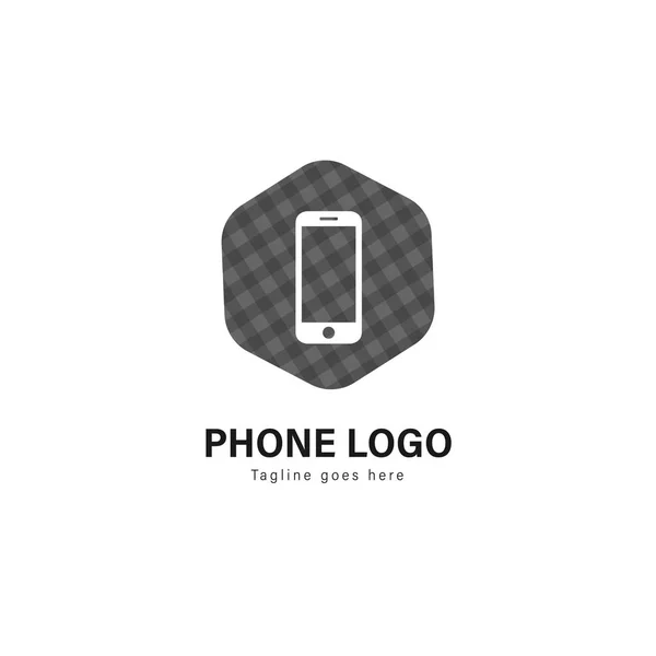 Akıllı telefon logo şablonu tasarım. Modern çerçeve vektör tasarımı ile akıllı telefon logo — Stok Vektör