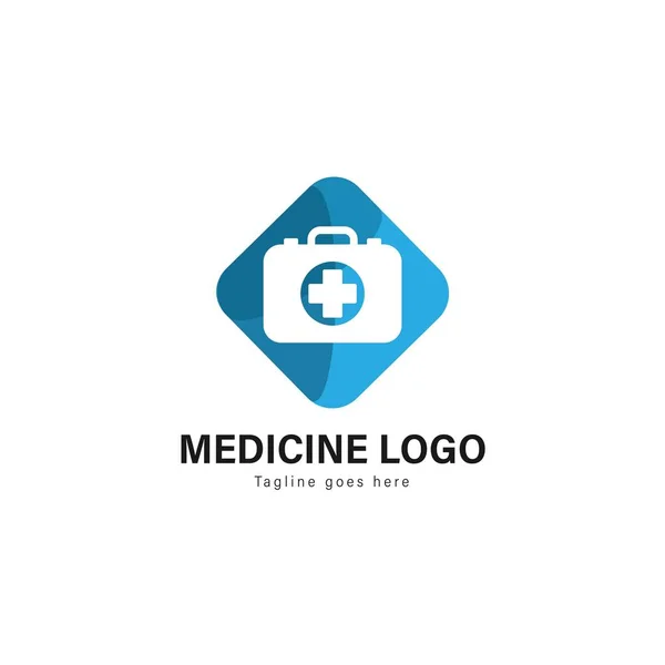 Medic logo template design. Medic logo with modern frame vector design — Stock Vector