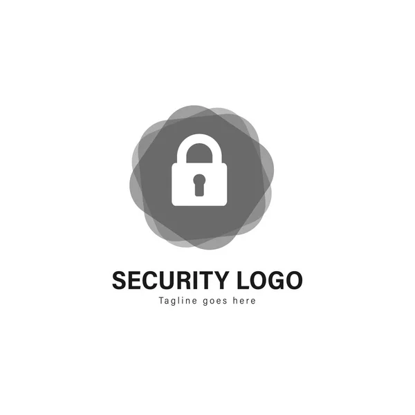 Security logo template design. Security logo with modern frame vector design — Stock Vector