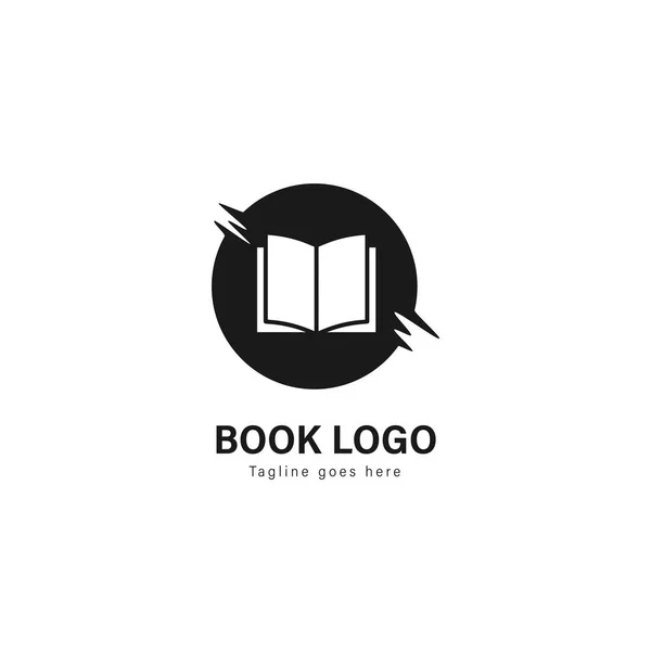 Βιβλίο πρότυπο λογότυπο του σχεδιασμού. Βιβλίο λογότυπο με σύγχρονο σκελετό διανυσματική σχεδίαση — Διανυσματικό Αρχείο
