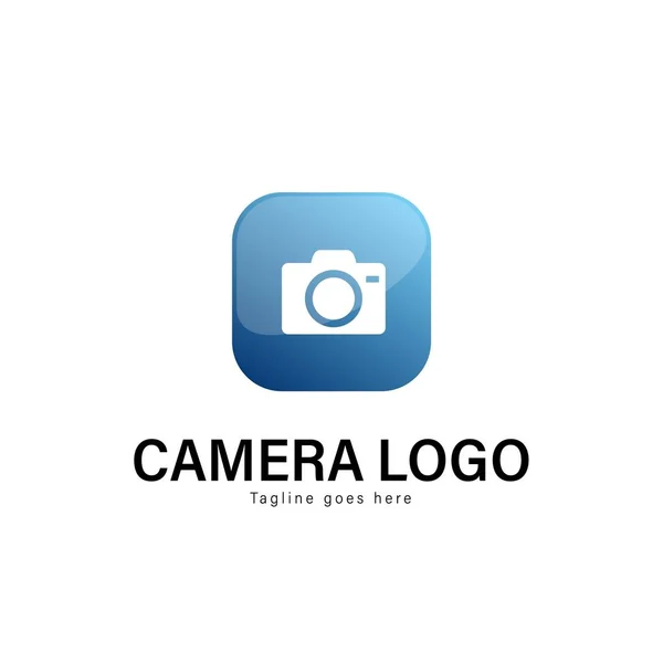 Дизайн логотипа камеры. Логотип камеры с современным дизайном рамы — стоковый вектор