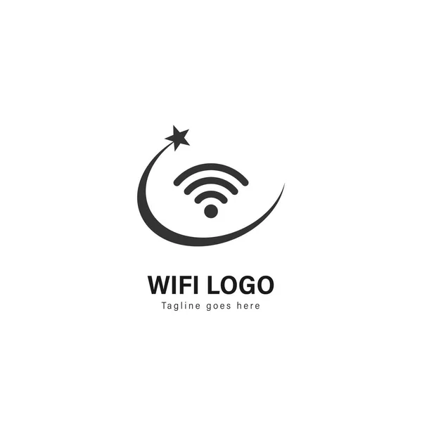 Design des Wifi-Logos. Wifi-Logo mit modernem Rahmenvektordesign — Stockvektor