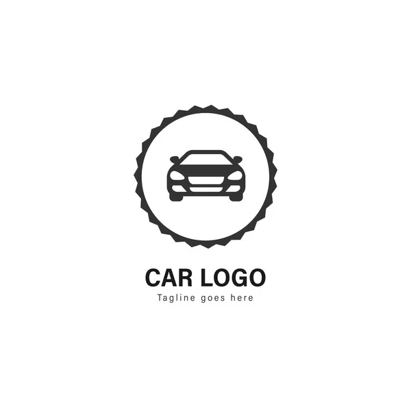 Diseño de plantilla de logotipo de coche. Logotipo del coche con diseño moderno vector marco — Archivo Imágenes Vectoriales