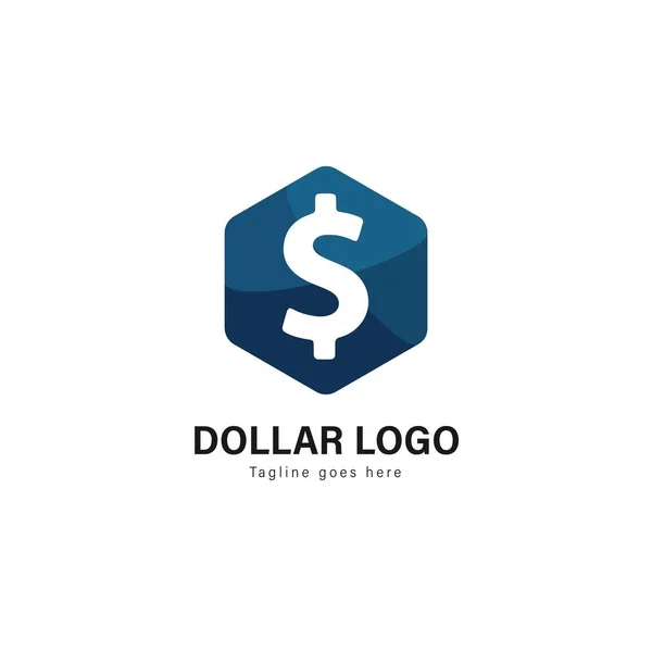 Diseño de plantilla de logotipo de dinero. Logo de dinero con diseño de vectores de marco moderno — Vector de stock