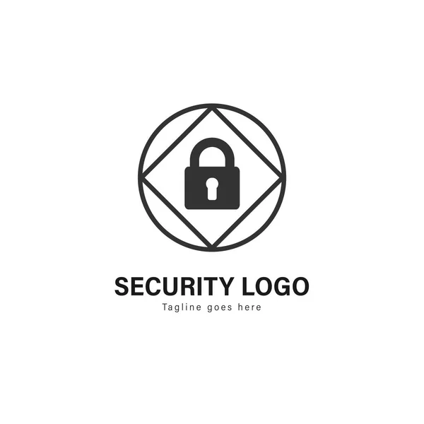 Beveiliging sjabloon embleemontwerp. Veiligheid logo met moderne frame vector design — Stockvector