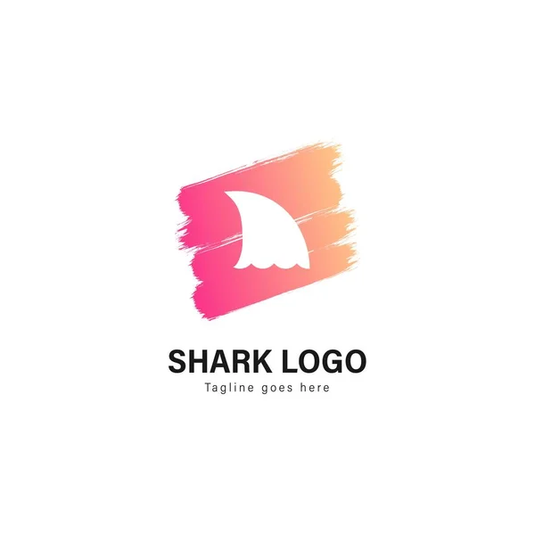 Shark logo template design. Shark logo with modern frame vector design — Stock Vector