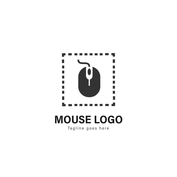 Дизайн шаблона логотипа компьютера. Логотип компьютера с современным дизайном рамы — стоковый вектор