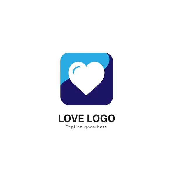 Αγάπη το πρότυπο λογότυπο του σχεδιασμού. Αγάπη λογότυπο με σύγχρονο σκελετό διανυσματική σχεδίαση — Διανυσματικό Αρχείο
