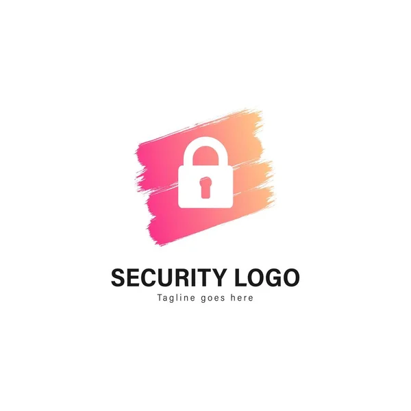 Modèle de logo de sécurité design. Logo de sécurité avec design vectoriel de cadre moderne — Image vectorielle