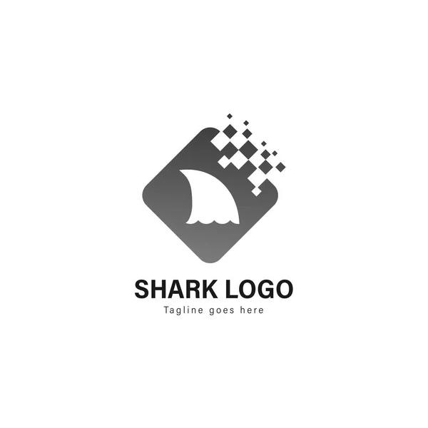 Shark logo template design. Shark logo with modern frame vector design — Stock Vector