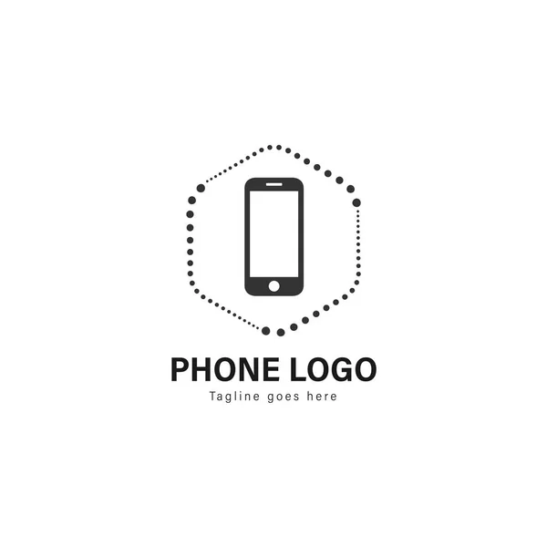 Design der Smartphone-Logo-Vorlage. Smartphone-Logo mit modernem Rahmenvektordesign — Stockvektor