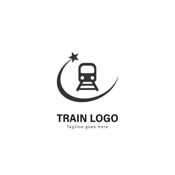 Diseño de plantilla de logotipo de tren. Logotipo del tren con diseño moderno vector marco — Vector de stock