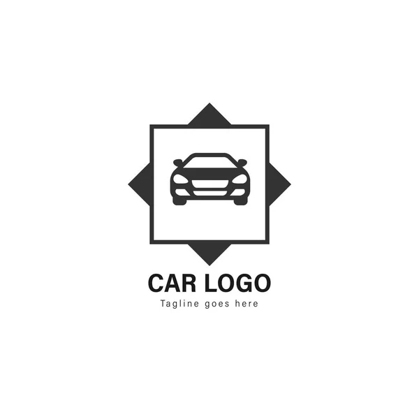 Design de modelo de logotipo do carro. Logotipo do carro com design de vetor de quadro moderno — Vetor de Stock