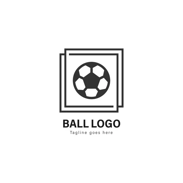 Piłka nożna logo szablon projektu. Piłka nożna logo z nowoczesnym rama wektor — Wektor stockowy