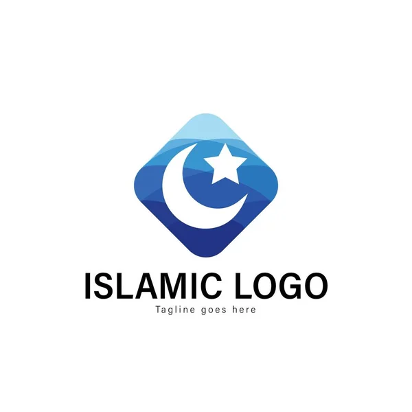 Islamska logo szablon projektu. Islamska logo z nowoczesnym rama wektor — Wektor stockowy