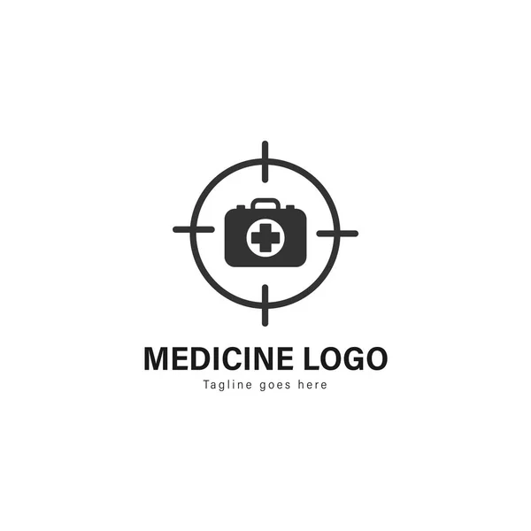 Medic Logo Template Design. medizinisches Logo mit modernem Rahmenvektordesign — Stockvektor