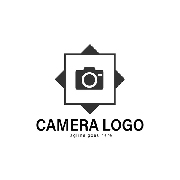 Design der Kamera-Logo-Vorlage. Kamera-Logo mit modernem Rahmenvektordesign — Stockvektor