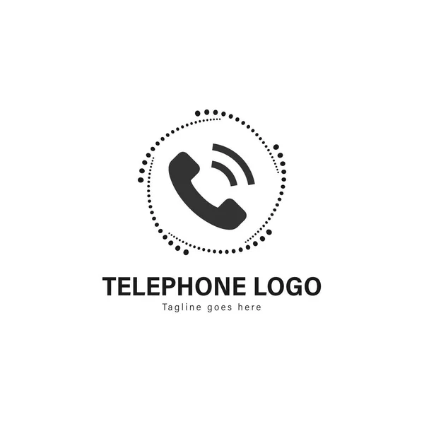 Design der Telefon-Logo-Vorlage. Telefon-Logo mit modernem Rahmenvektordesign — Stockvektor