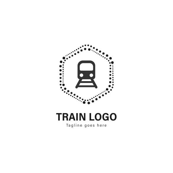 Diseño de plantilla de logotipo de tren. Logotipo del tren con diseño moderno vector marco — Vector de stock
