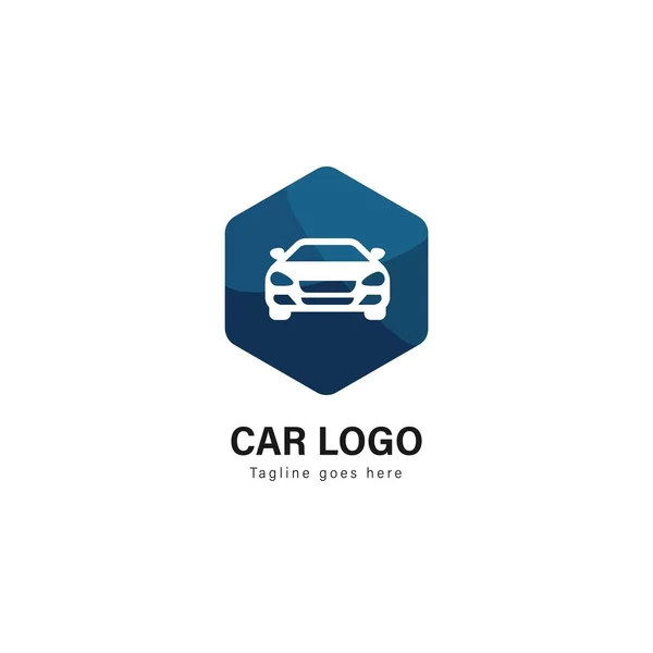 Diseño de plantilla de logotipo de coche. Logotipo del coche con diseño moderno vector marco — Vector de stock