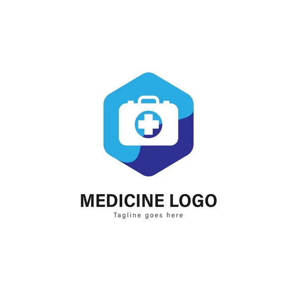 Desain logo medisnya. Logo medis dengan disain frame vector modern - Stok Vektor