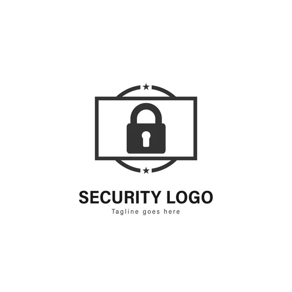 Diseño de plantilla de logotipo de seguridad. Logotipo de seguridad con diseño de vector de marco moderno — Vector de stock