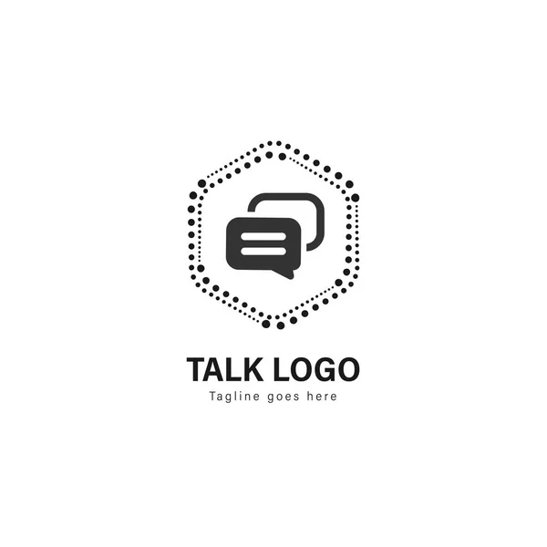 Logo şablonu tasarım konuş. Logosu modern çerçeve vektör tasarımı ile konuşmak — Stok Vektör