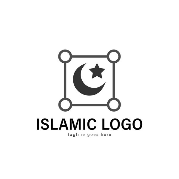 Islamska logo szablon projektu. Islamska logo z nowoczesnym rama wektor — Wektor stockowy