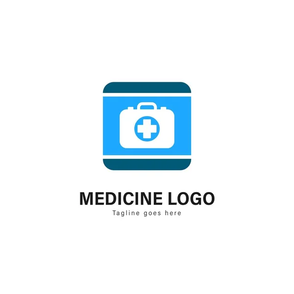 Дизайн шаблонів медичного логотипу. Логотип лікарського засобу з сучасною рамкою Векторний дизайн — стоковий вектор