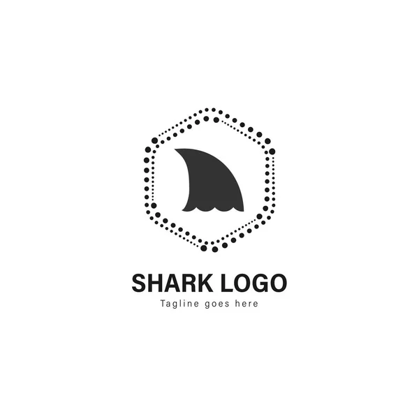 Shark logo template design. Shark logo with modern frame vector design — Stock Vector