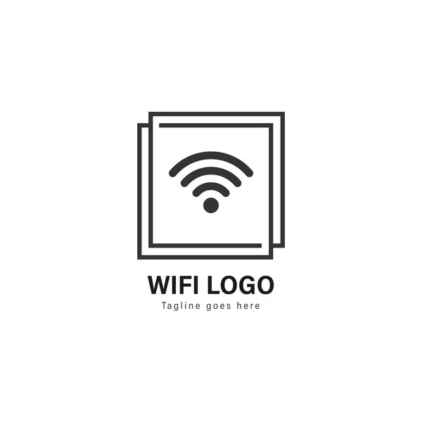 Design des Wifi-Logos. Wifi-Logo mit modernem Rahmenvektordesign — Stockvektor