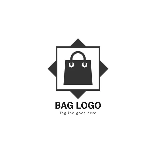 Design der Shop-Logo-Vorlage. Shop-Logo mit modernem Rahmenvektordesign — Stockvektor