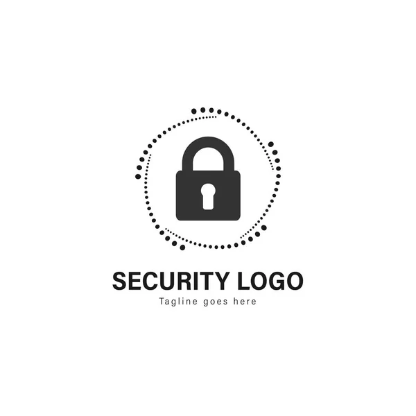 Güvenlik logo şablonu tasarım. Modern çerçeve vektör tasarımı ile güvenlik logo — Stok Vektör
