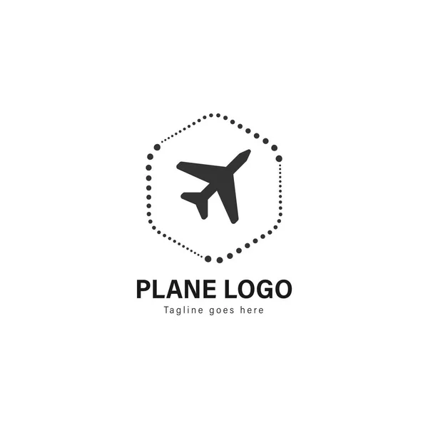Дизайн шаблона логотипа самолета. Логотип самолета с современным дизайном каркаса — стоковый вектор