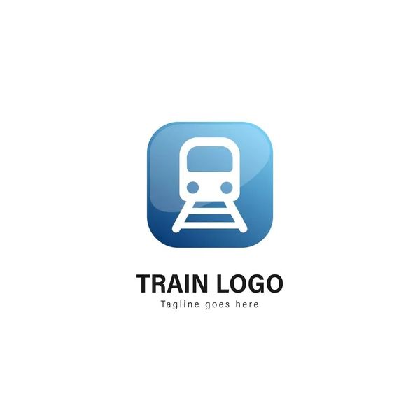 Logovorlagen-Design für Züge. Zuglogo mit modernem Rahmenvektordesign — Stockvektor