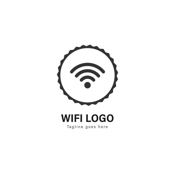 Návrh šablony logo Wi-Fi. Logo Wi-Fi s moderní konstrukce vektoru — Stockový vektor